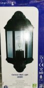 1 x SEARCHLIGHT Outdoor Wall Light Cast Aluminium Half Lantern Design Finished In Black 280BK
