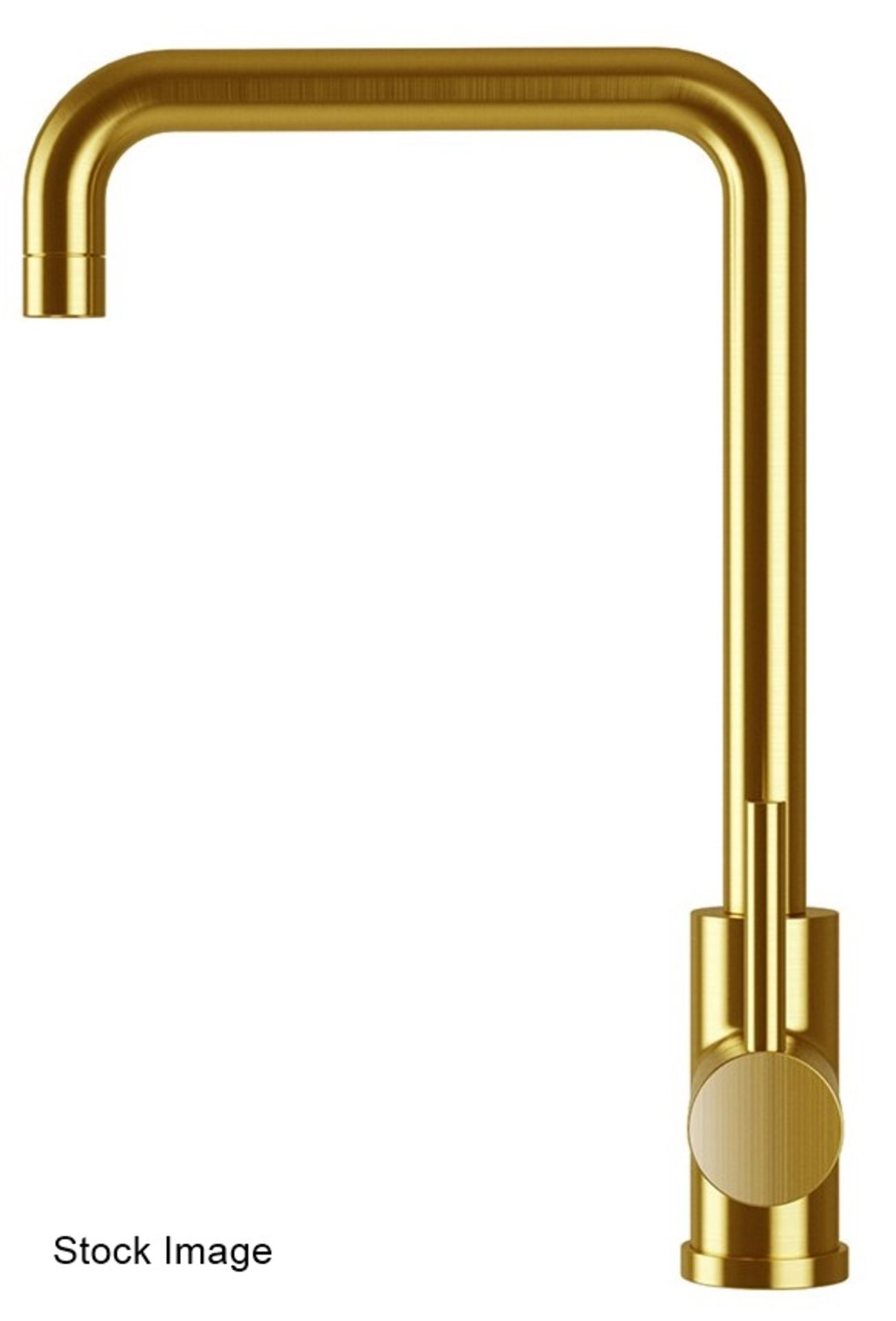 1 x CASSELLIE Brushed Gold Single Lever Mono Kitchen Sink Mixer Tap - Ref: KTA035 - New & Boxed - Image 2 of 3