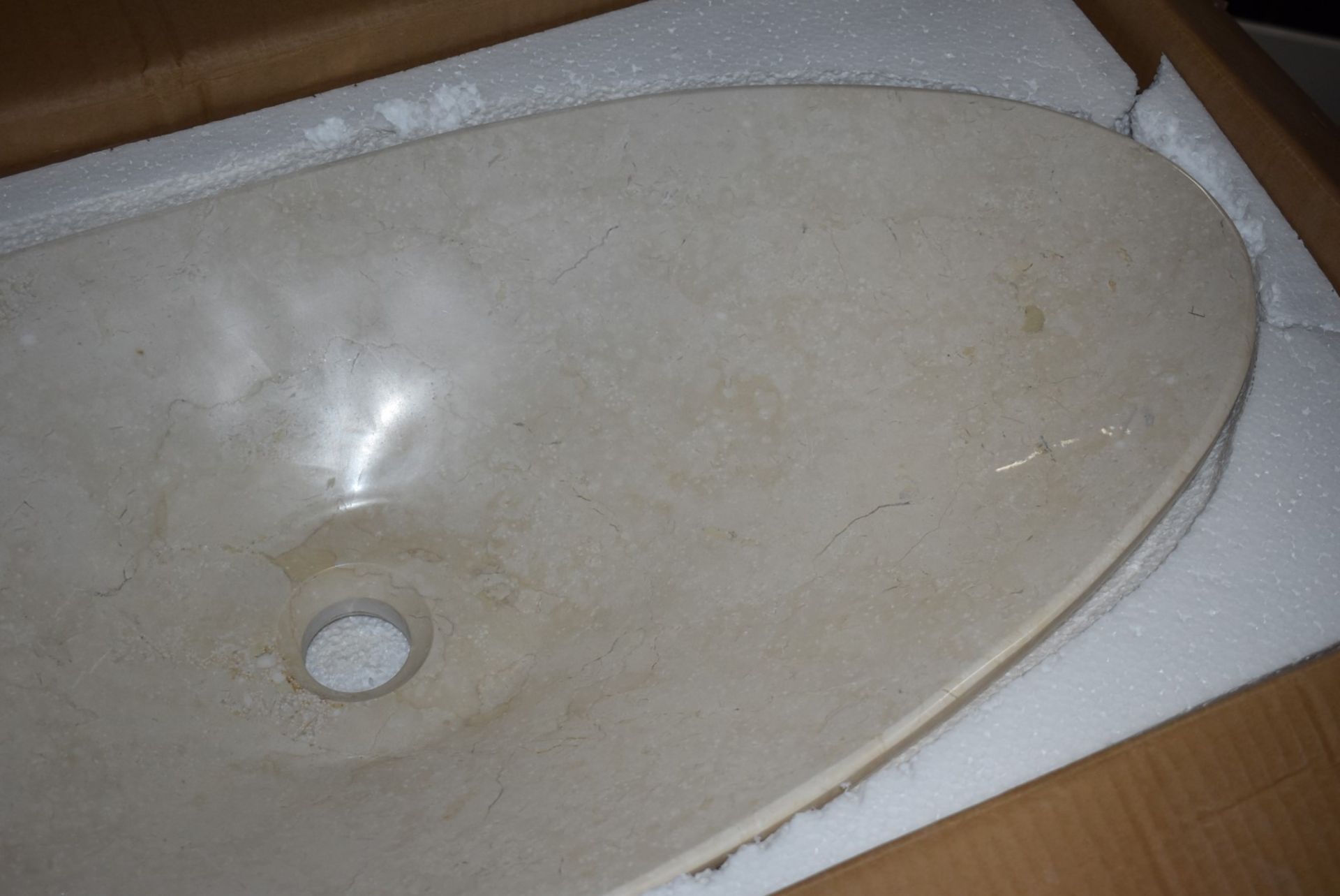 1 x Stonearth 'Cyra' Black Galala Marble Stone Countertop Sink Basin - New Boxed Stock - RRP £ - Image 7 of 7