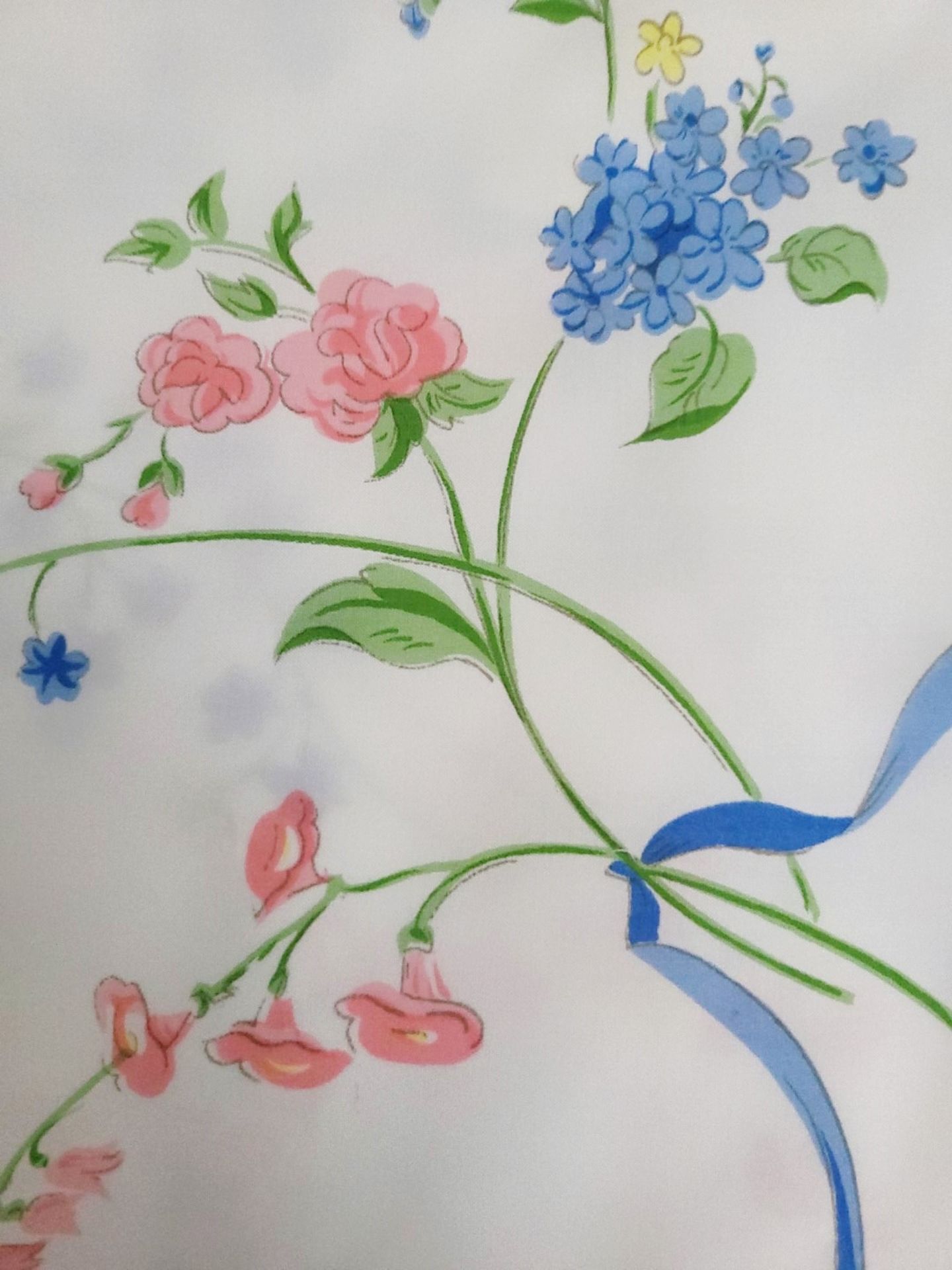 Set Of 2 x PRATESI 'Cina' Floral Print Luxurious Italian Made W/ Egyptian Cotton Sham 65x65cm - Image 2 of 4