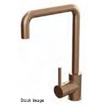 1 x CASSELLIE Single Lever Mono Kitchen Sink Mixer Tap With A Brushed Copper Finish