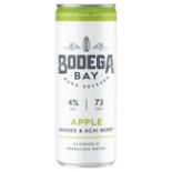 24 x Bodega Bay Hard Seltzer 250ml Alcoholic Sparkling Water Drinks - Apple Ginger & Acai Berry