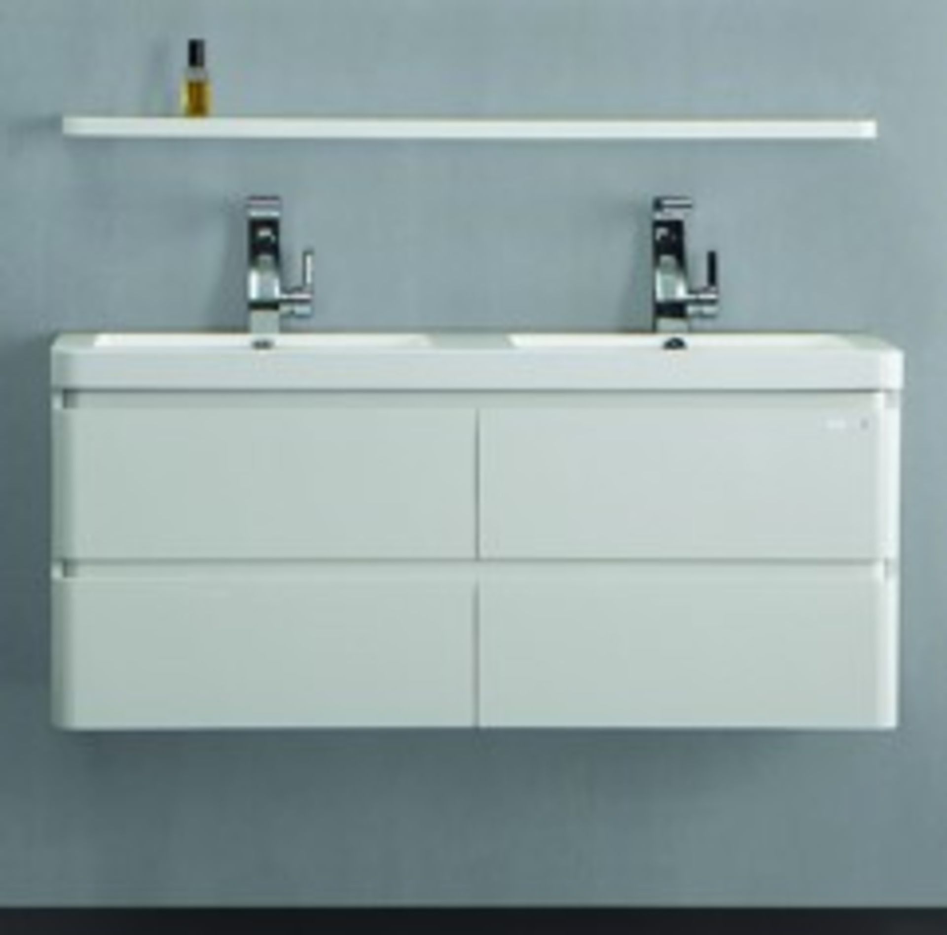 6 x Austin Bathrooms Urban 120 Wall Mounted Bathroom Vanity Units Without Sink Basins - 120cm Wide - Image 2 of 4