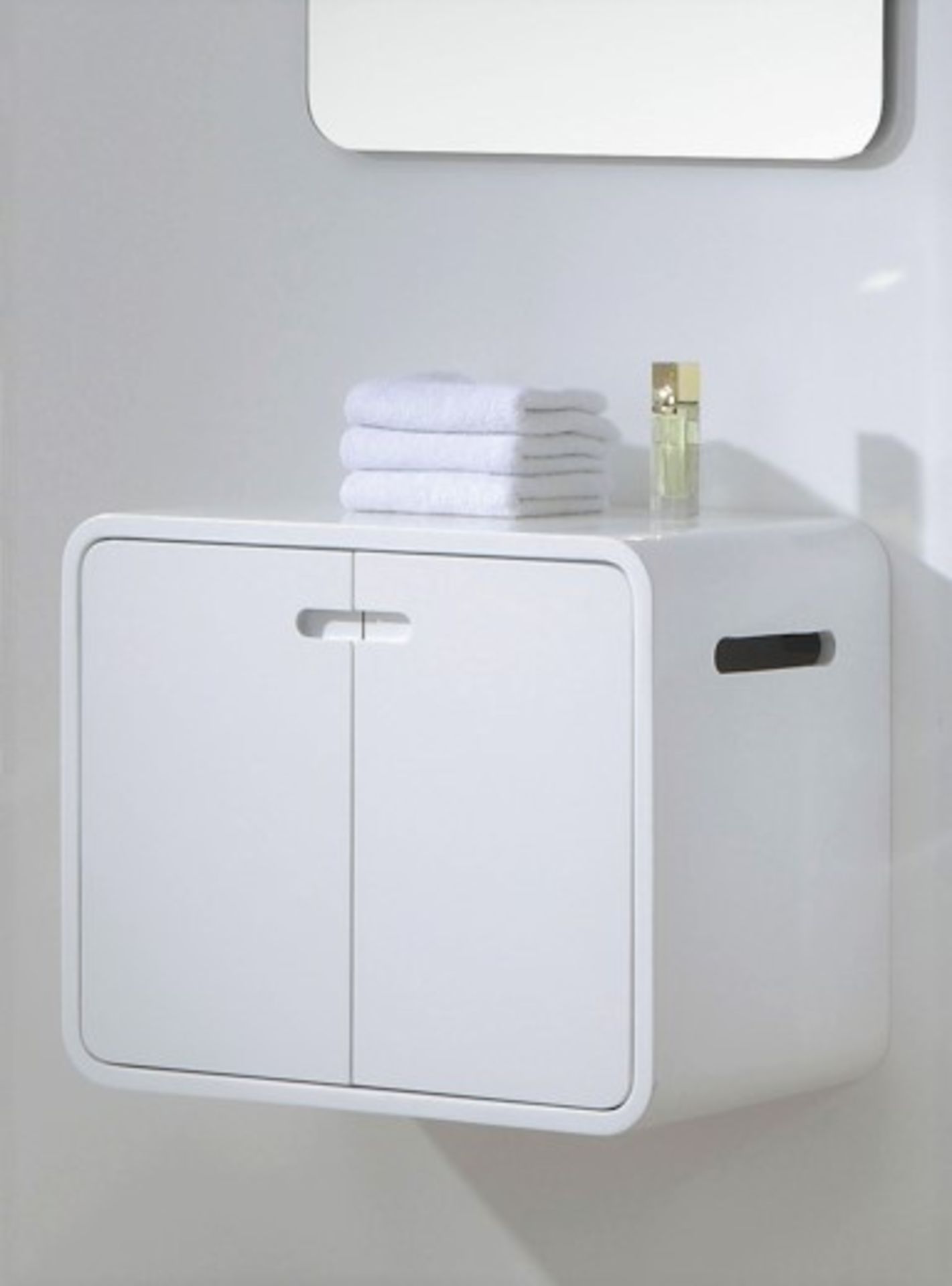 1 x Austin Bathrooms Cube Bathroom Vanity Unit With Integral Marbletech Sink Basin - 60 x 40 x 50 - Image 4 of 5