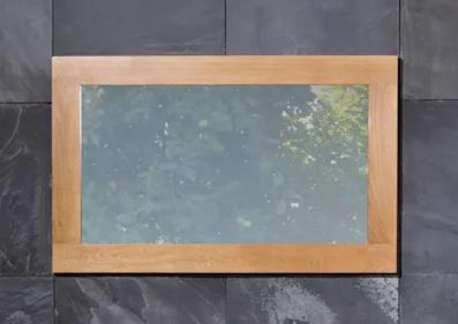 1 x Stonearth Large Bathroom Wall Mirror - American Solid Oak Frame With Bevelled Glass - Size: H750 - Image 7 of 12