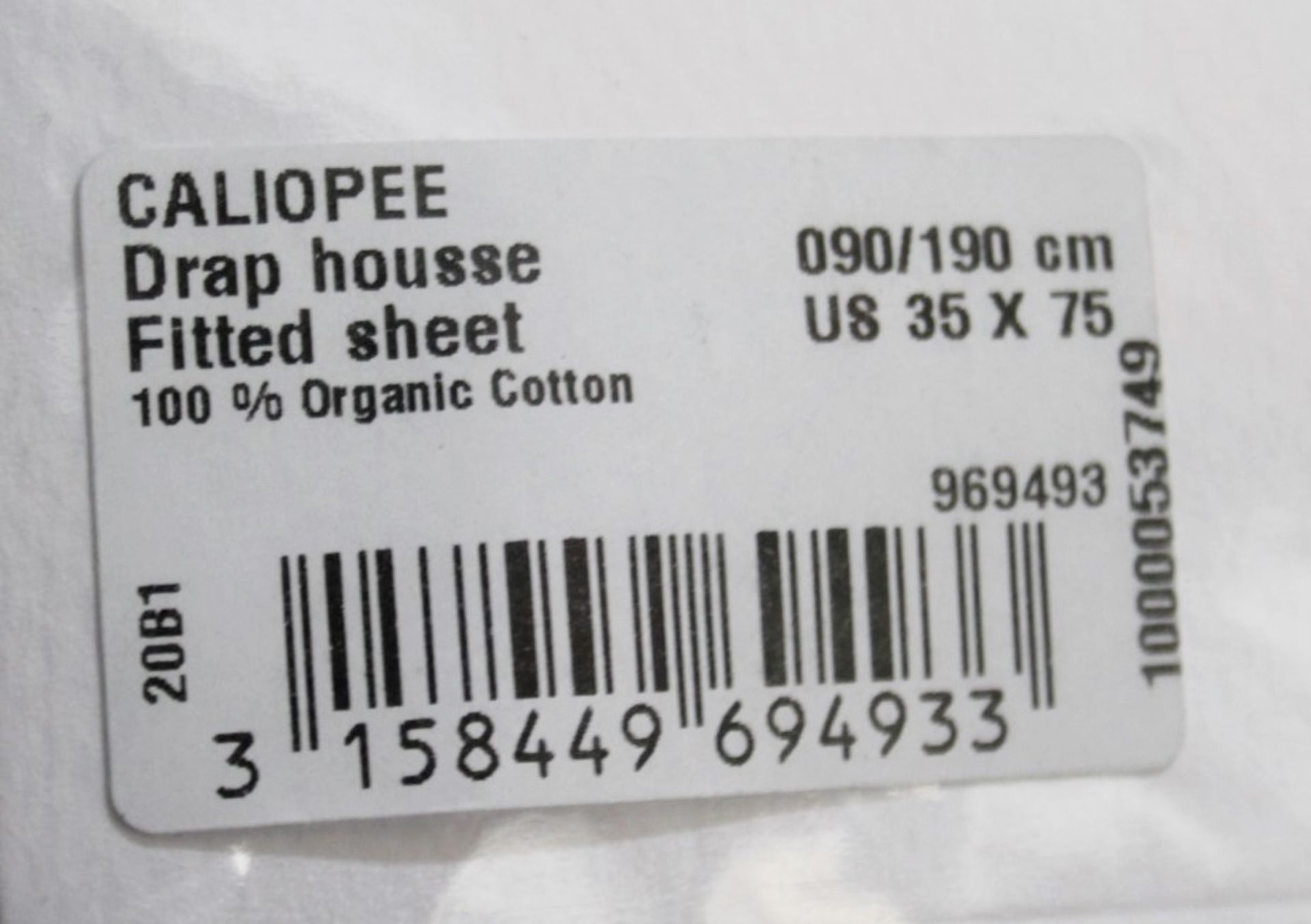 1 x YVES DELORME 'Caliopee' Single 100% Cotton Fitted Sheet (90cm x 190cm) - Unused Stock - Image 5 of 5