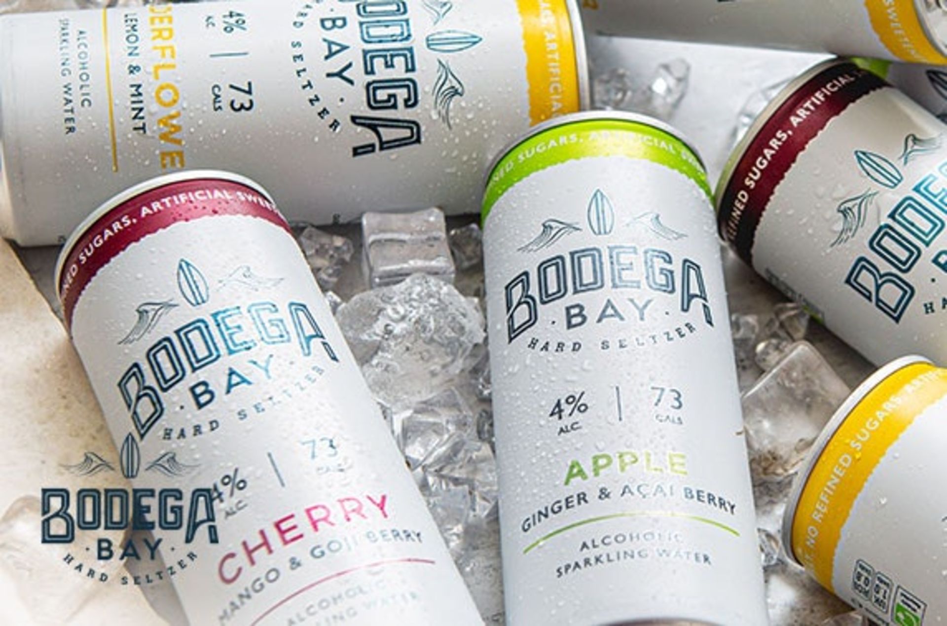 24 x Bodega Bay Hard Seltzer 250ml Alcoholic Sparkling Water Drinks - Apple Ginger & Acai Berry - Image 3 of 11