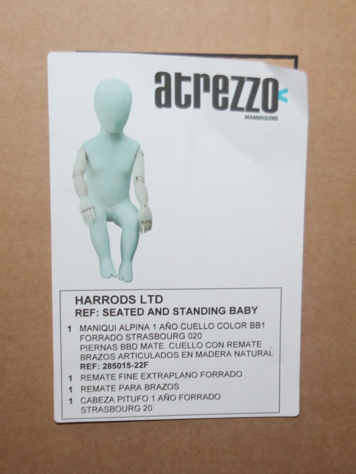 5 x Assorted ATREZZO Commercial High-grade BABY Shop Mannequin Dummies With Posable Wooden Arms - - Image 7 of 10