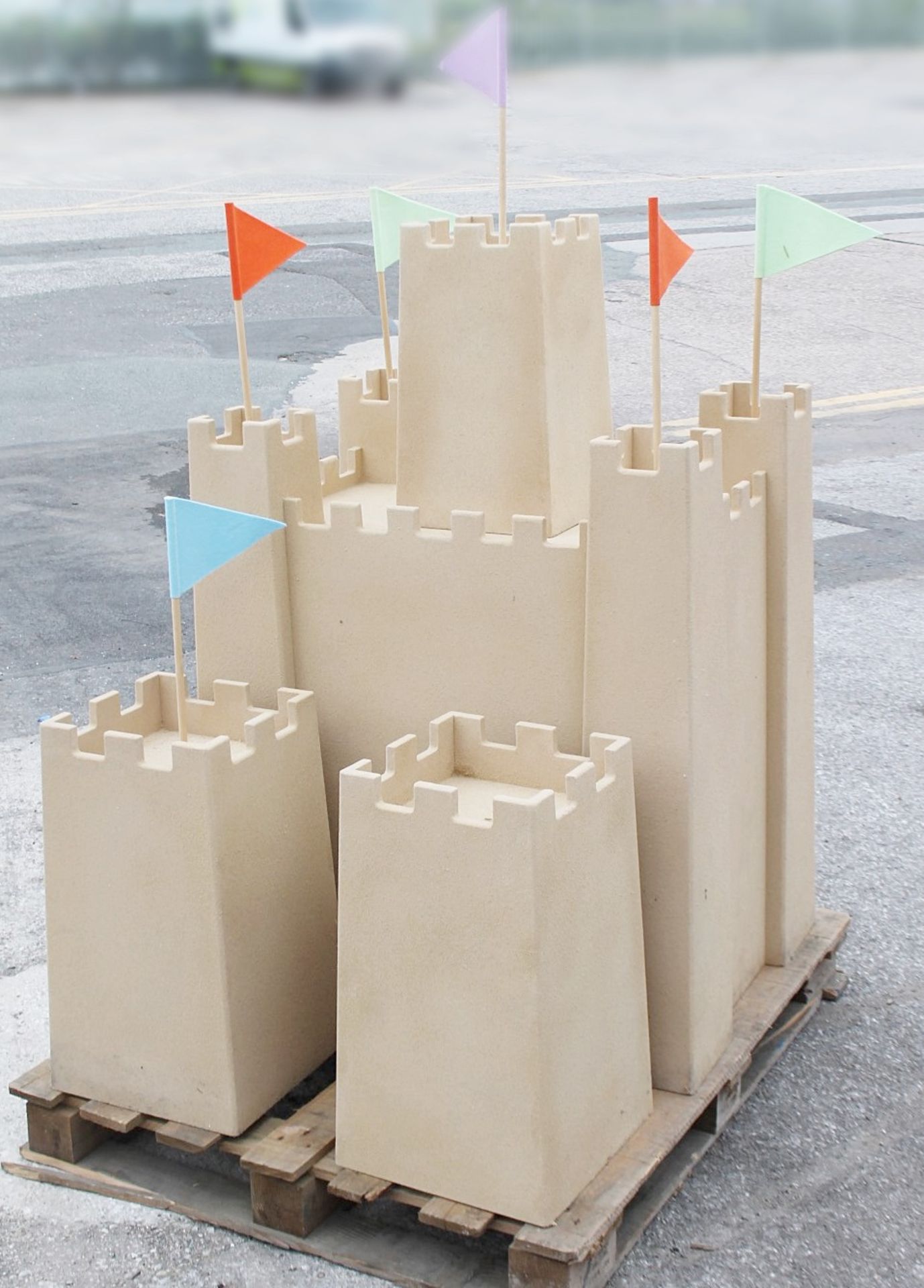 1 x Bespoke GIANT SANDCASTLE Shop Display / Theatre Stage Prop - 1.3 Metres Tall - Recently