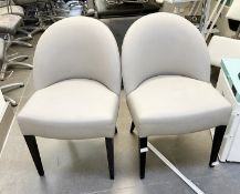 3 x Upholstered Waiting Room Chairs With Curved Wenge Wooden Legs - From An Award-winning Chelsea