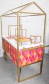1 x Freestanding Gift / Confectionery Display Retail Cart With 2-Door Storage - Recently Removed