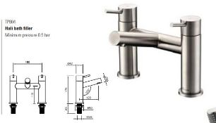 1 x Stonearth 'Hali' Stainless Steel Bath Filler Mixer Tap - Brand New & Boxed - RRP £340 - Ref:
