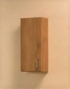 1 x Stonearth 300mm Wall Mounted Bathroom Storage Cabinet - American Solid Oak - RRP £300