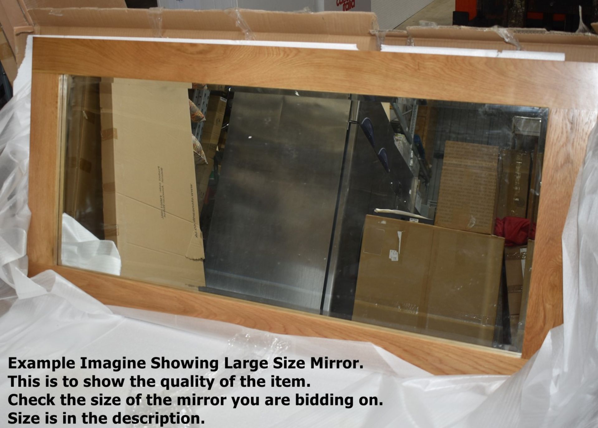 1 x Stonearth Medium Wall Mirror Frame - American Solid Oak Frame For Mirrors or Pictures - Image 3 of 12
