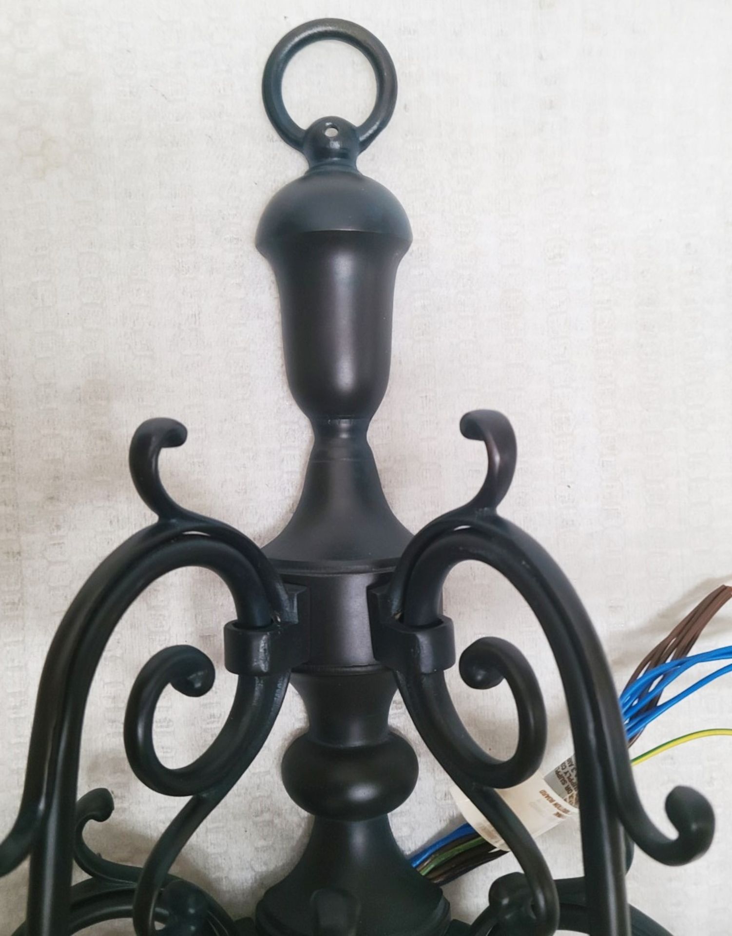 1 x CHELSOM Flemish Style 5 Light Dark Bronze Wall Sconce, With Outswept Curling Arms & Drip Pans - Image 3 of 11