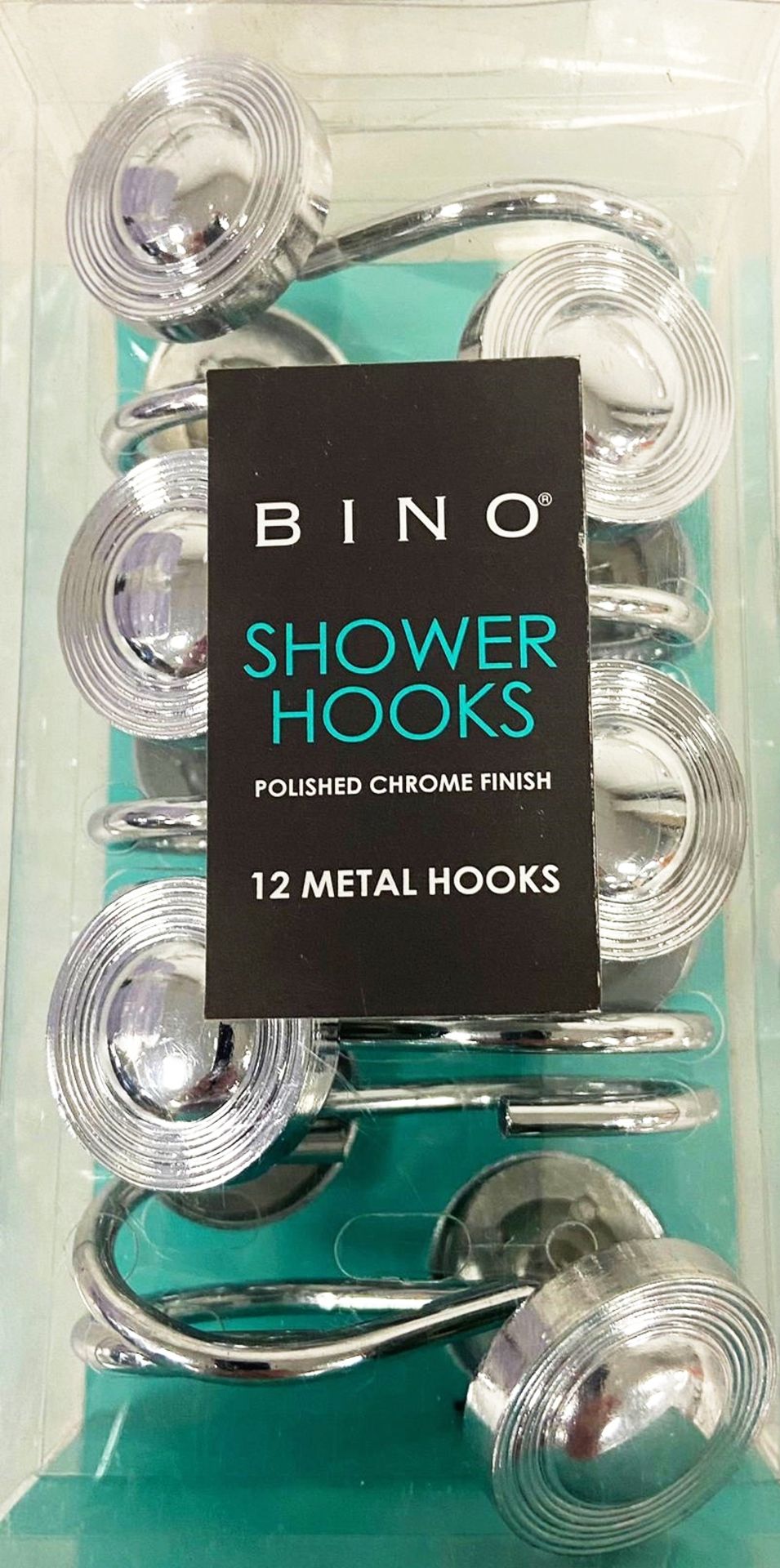 3 x BINO Polished Chrome Finish Shower Curtain Hook Set of 12 - Image 2 of 4