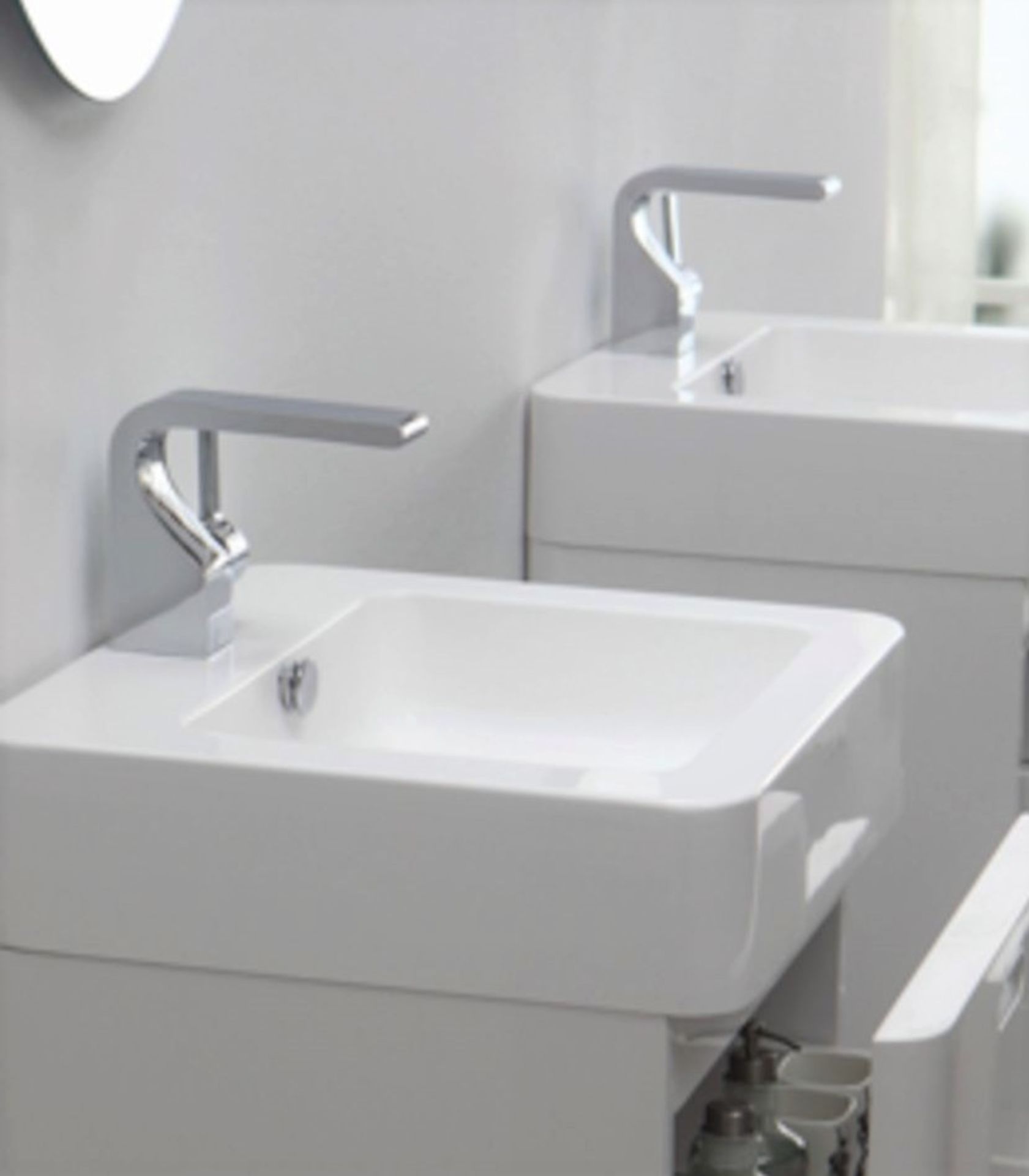 1 x Austin Bathrooms Urban Mini Stack 45 Bathroom Vanity Unit With Marbletech Sink Basin - 45cm Wide - Image 5 of 6