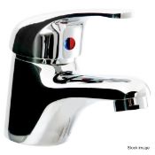 1 x CASSELLIE 'Rio' Chrome Deck Mounted Mono Basin Mixer Tap 40mm With Push Waste - Ref: TDY006 -