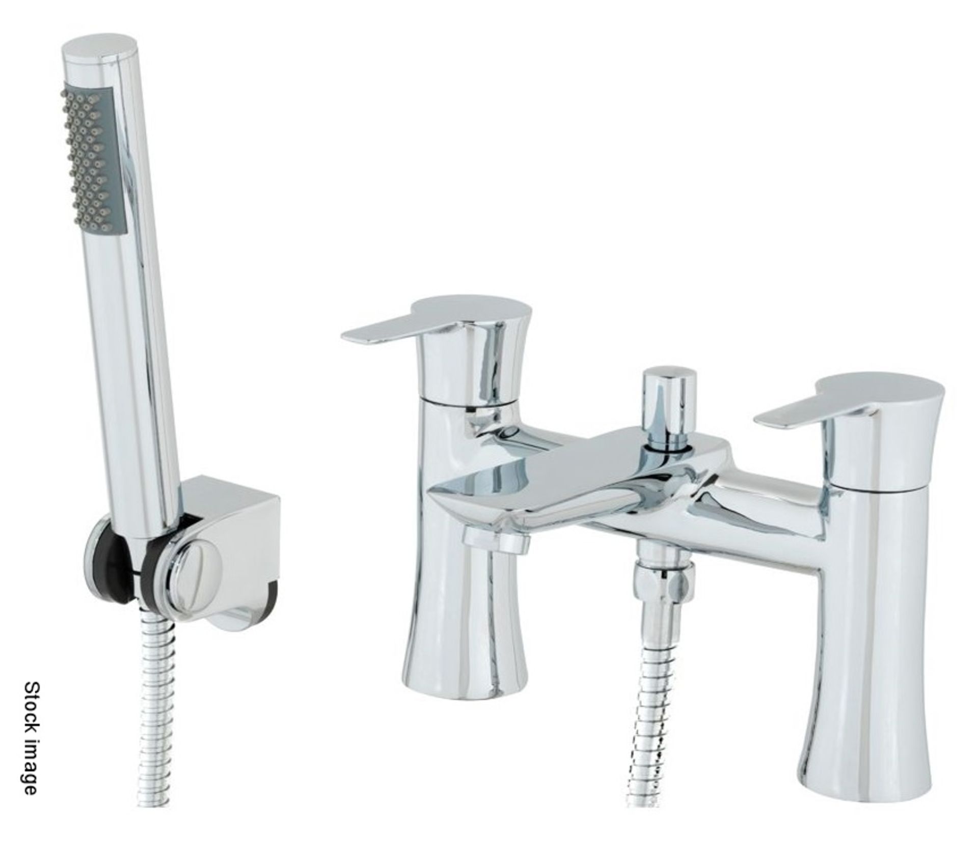 1 x CASSELLIE 'Pedras' Modern Bath Shower Mixer In Chrome - Ref: PED002 - New & Boxed Stock - RRP £