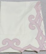 Set Of 2 PRATESI Marrakesh Applique In English Rose Egyptian Cotton Angel Skin Shams 65x65cm