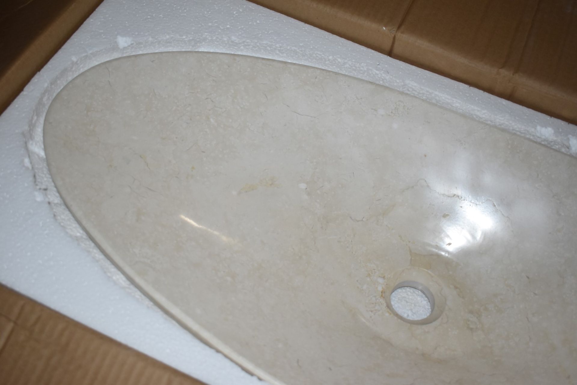 1 x Stonearth 'Cyra' Black Galala Marble Stone Countertop Sink Basin - New Boxed Stock - RRP £ - Image 5 of 7