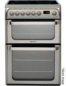 1 x HOTPOINT HUI611X Electric Cooker In Stainless Steel With Electric Fan & Conventional Oven