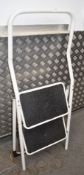 1 x Folding 2-Step Ladder In White - CL819 - Location: Altrincham WA14 Recently removed from a