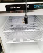 1 x BLIZZARD Efficient Stainless Steel Under Counter Storage Freezer 84cm x 60cm