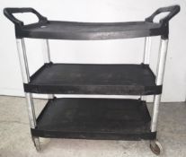 2 x Rubbermaid Heavy Duty Carts - Dimensions (approx): H85 x W50cm - Recently Removed From a Popular