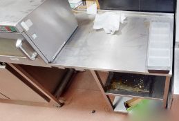 1 x Commercial Stainless Steel Prep Unit With Upstand - Ref: WAN153/154 - CL819 - Location: