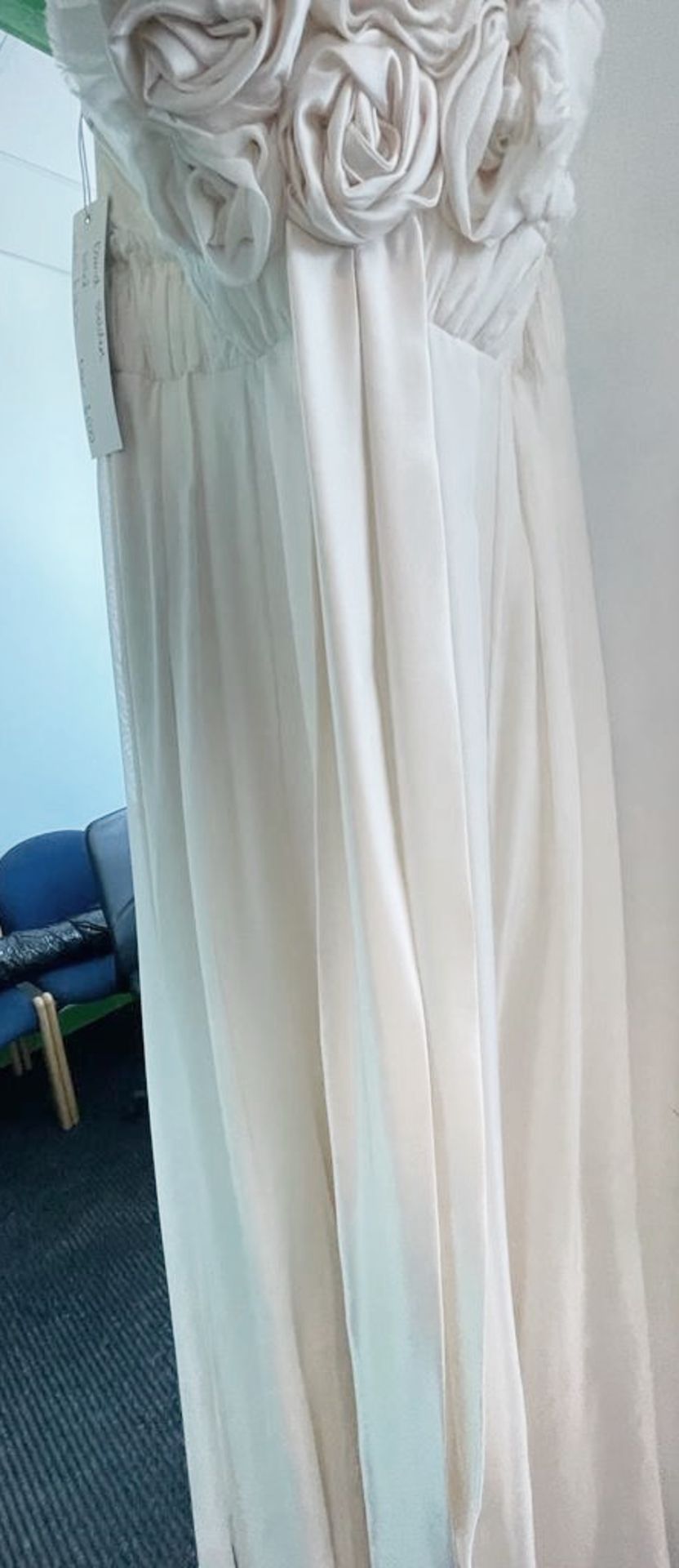 1 x DAVID FIELDEN Designer Silk Strapless Grecian-style Column Wedding Dress Bridal Gown, With - Image 8 of 8