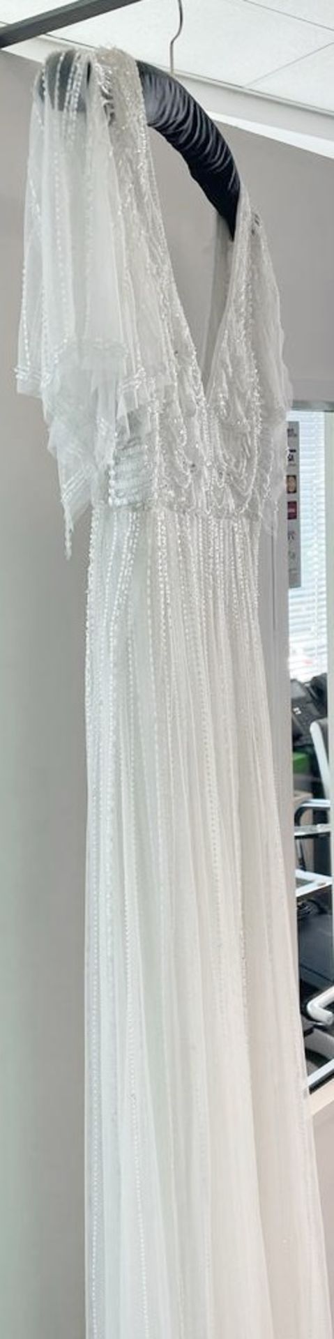 1 x ELIZA JANE HOWELL 'Gertrude' Designer Beaded Fit Empire Line Wedding Dress Bridal Gown, With - Image 7 of 10