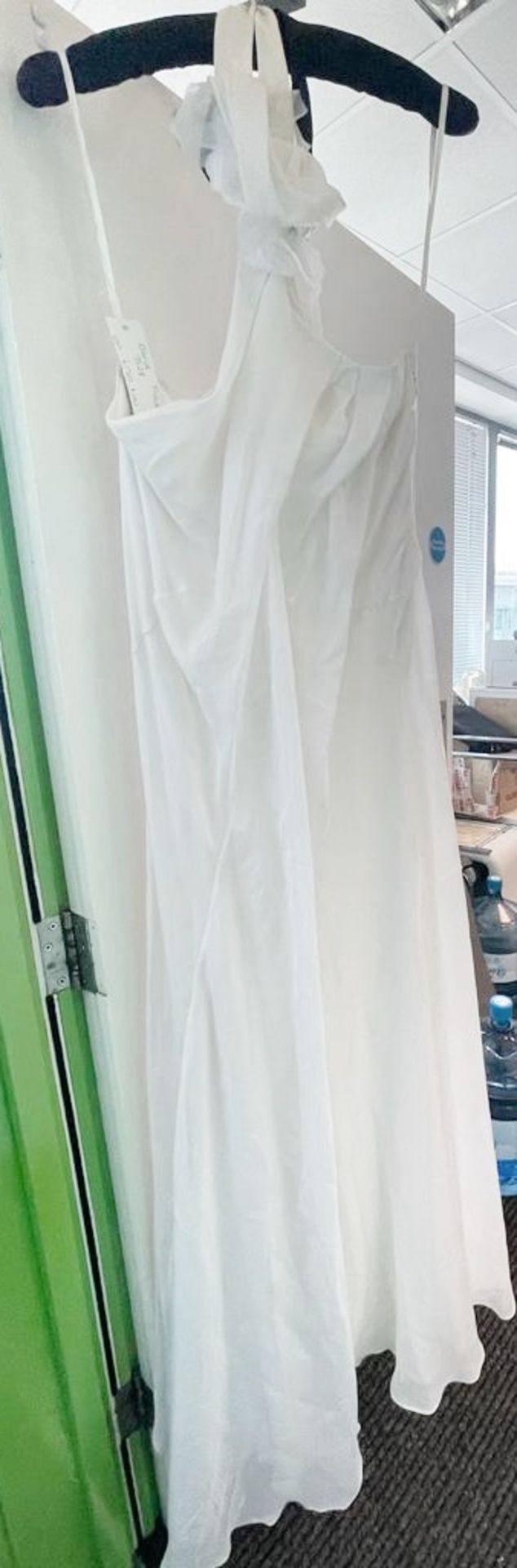 1 x DAVID FIELDEN Designer Silk Halter Neck Fit And Flare Wedding Dress Bridal Gown, With Handmade - Image 7 of 7