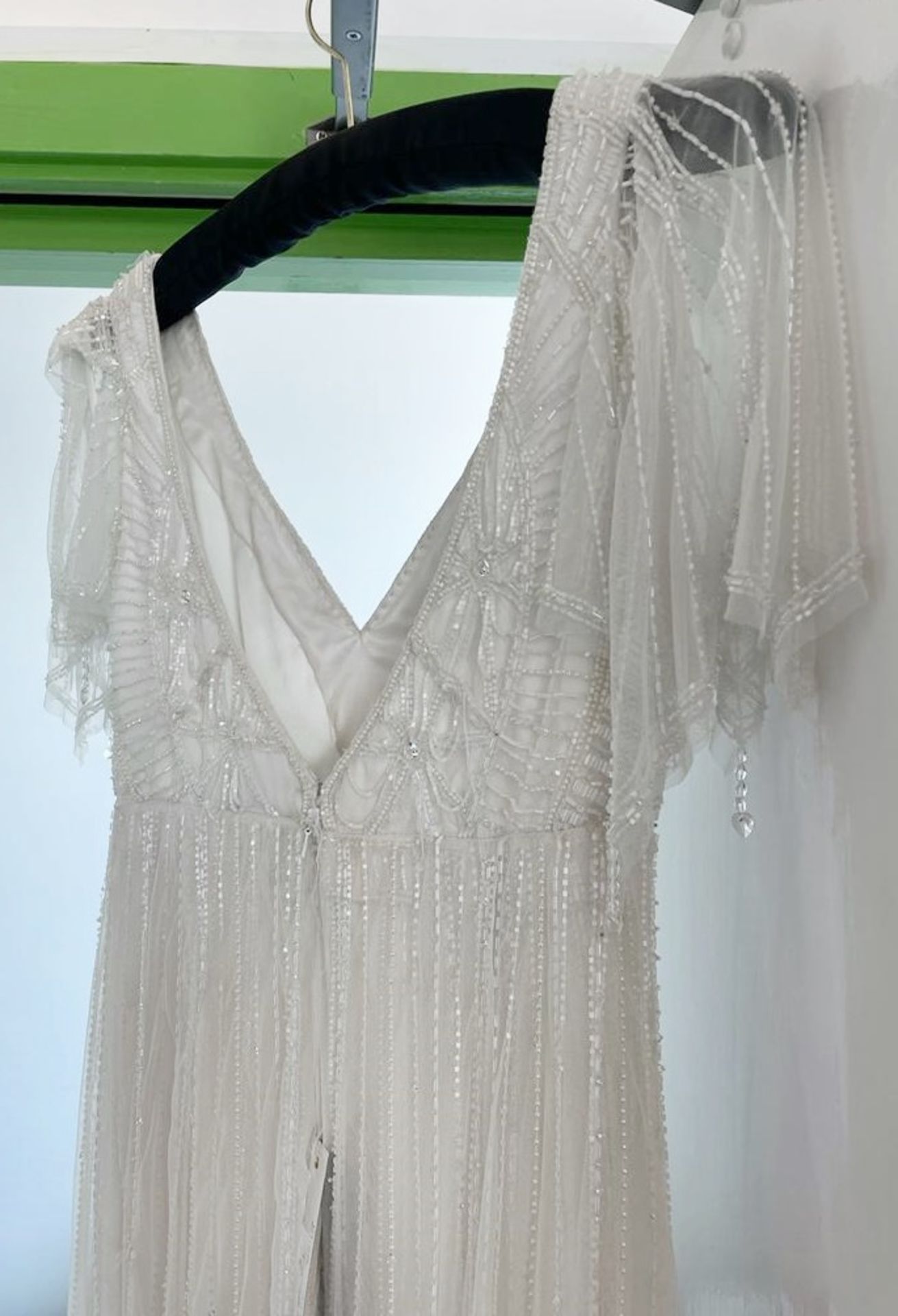 1 x ELIZA JANE HOWELL 'Gertrude' Designer Beaded Fit Empire Line Wedding Dress Bridal Gown, With - Image 8 of 10