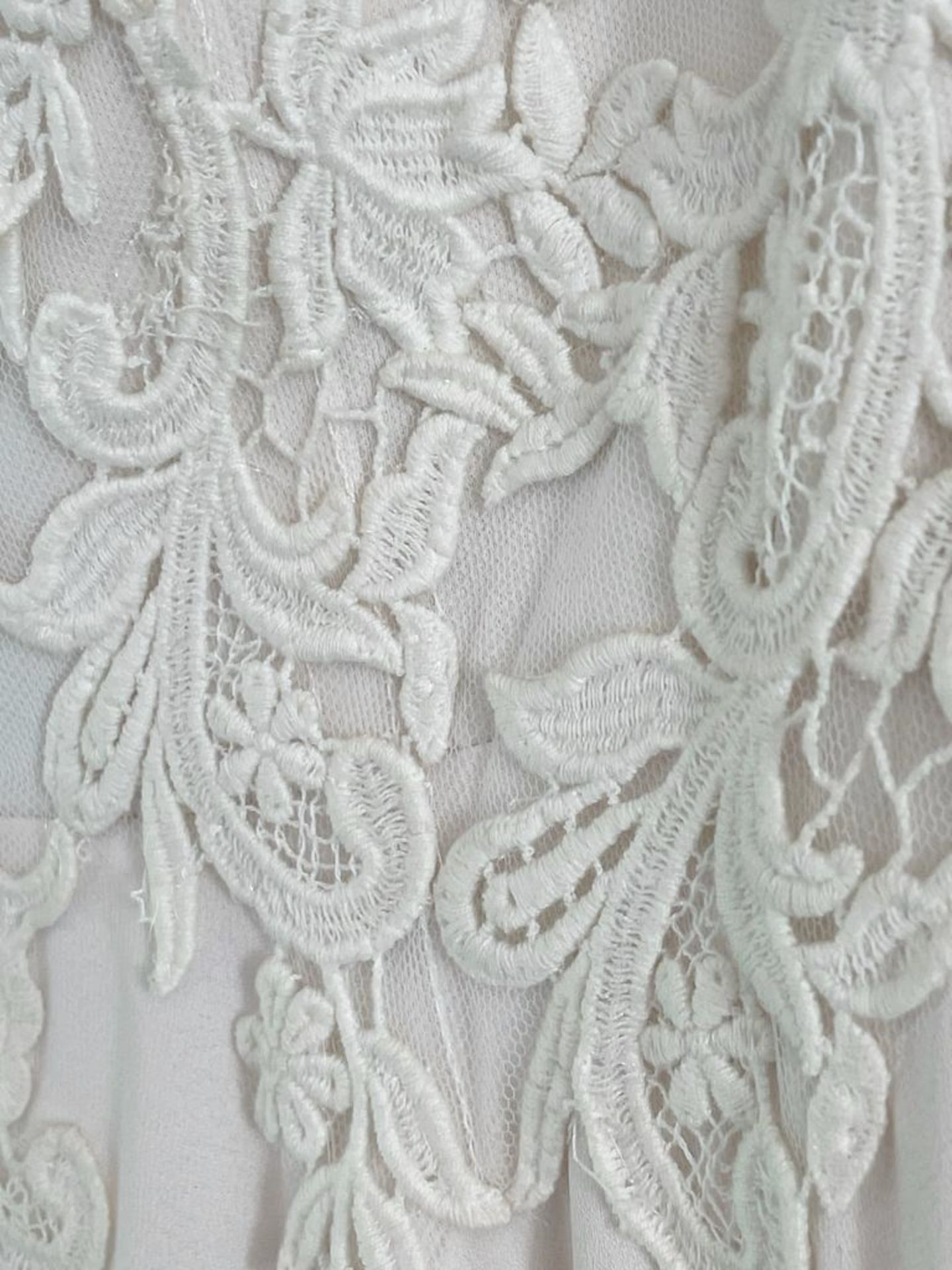 1 x LILIAN WEST 'Kate' Designer Crochet Lace Sweetheart Wedding Dress Bridal Gown, With Silk Flowing - Image 6 of 14