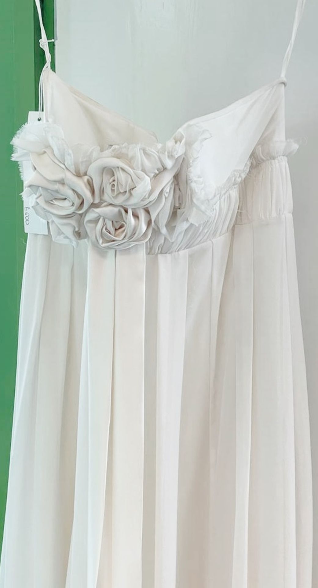 1 x DAVID FIELDEN Designer Silk Strapless Grecian-style Column Wedding Dress Bridal Gown, With - Image 3 of 8