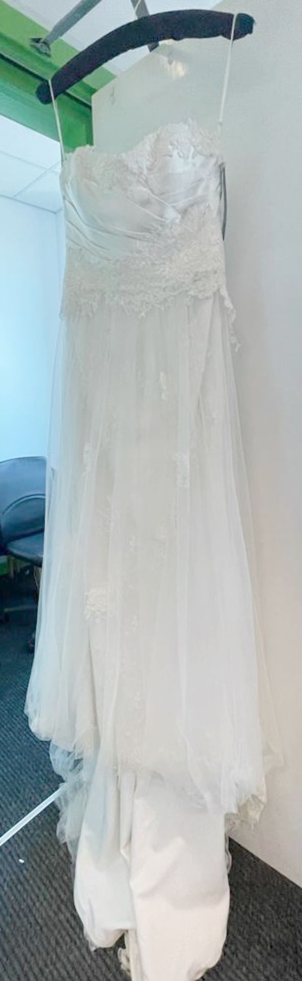 1 x LUSAN MANDONGUS / ANNASUL Y 'Infinity' Strapless Designer Wedding Dress - UK 12 - RRP £1,700