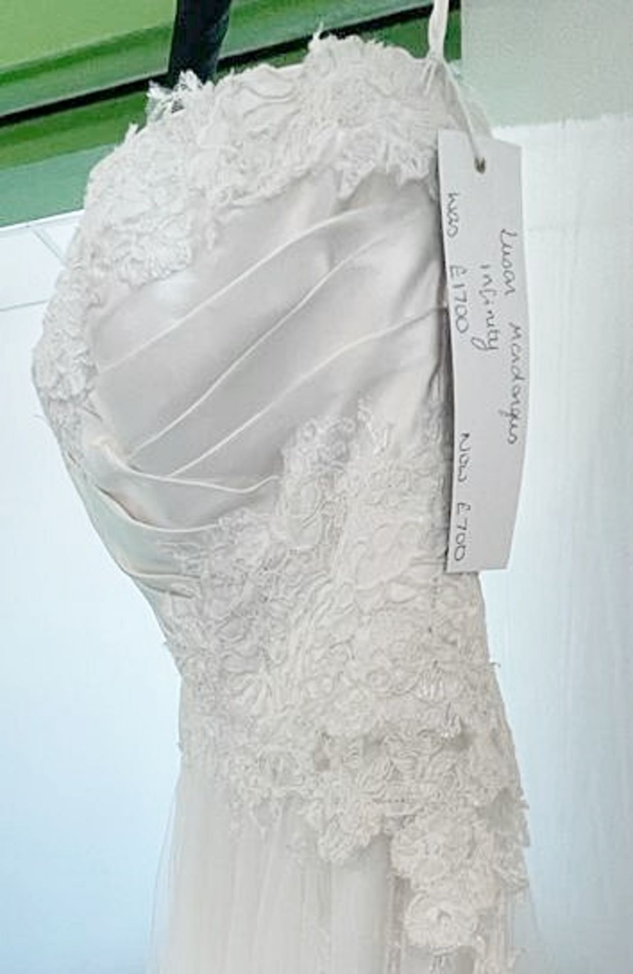 1 x LUSAN MANDONGUS / ANNASUL Y 'Infinity' Strapless Designer Wedding Dress - UK 12 - RRP £1,700 - Image 5 of 8