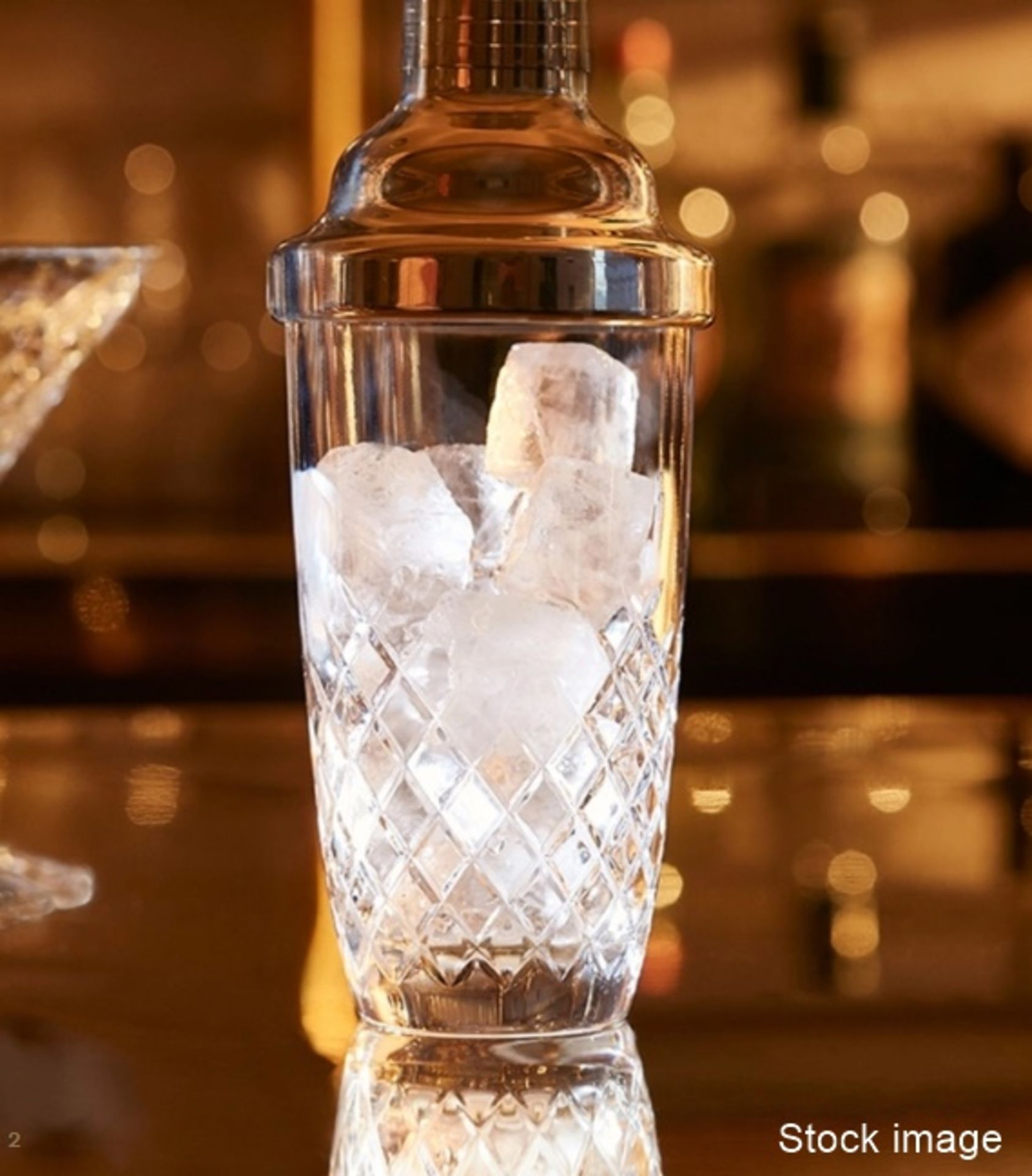 1 x SOHO HOME Barwell-Cut Crystal Martini Shaker - Original Price £105.00