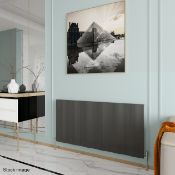 1 x REINA 'Wave' Horizontal Aluminium Designer Radiator, Anthracite, 600mm x 1244mm - RRP £550.00