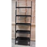 1 x Wooden Bookcase In Black - Back to wall - Recently Relocated From An Exclusive Property - Ref: