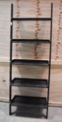 1 x Wooden Bookcase In Black - Back to wall - Recently Relocated From An Exclusive Property - Ref: