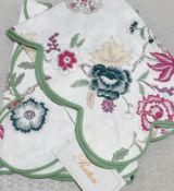 Set Of 2 x PRATESI Magenta & Green Cina Floral Print Shams (50x75cm)