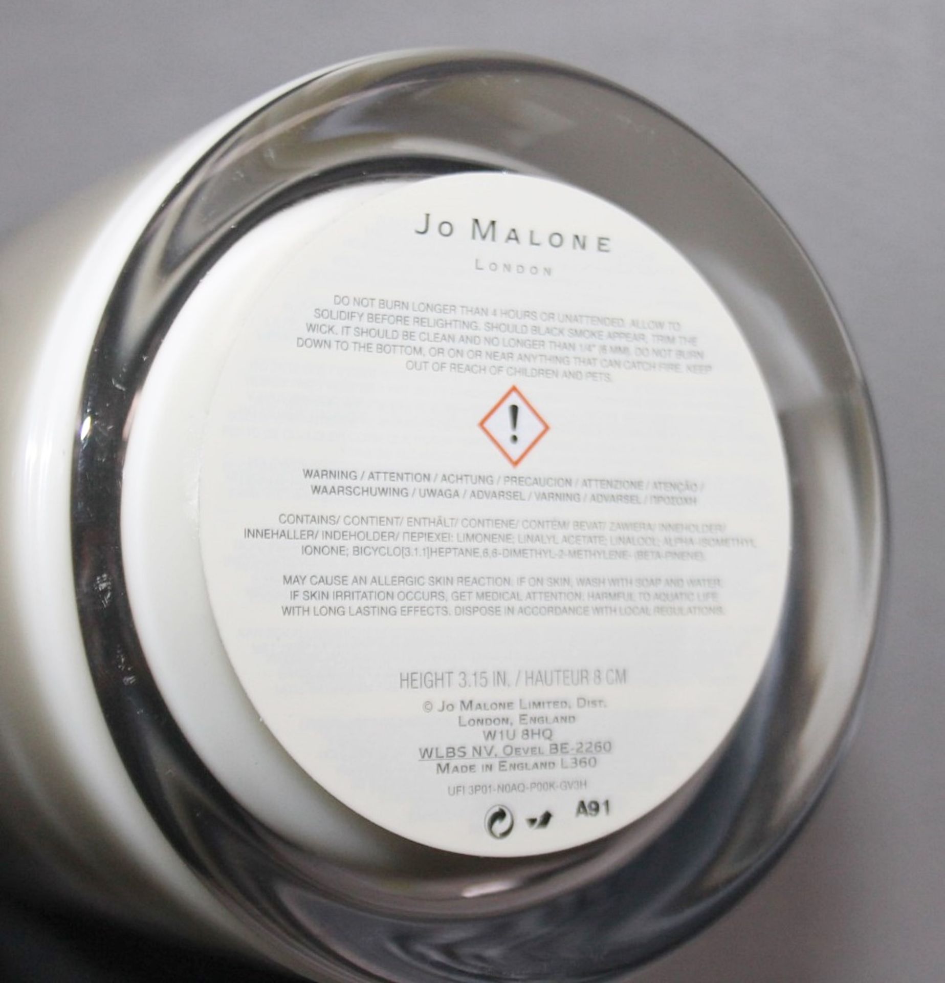 1 x JO MALONE LONDON London Lime Basil And Mandarin Deluxe Candle 600G - Original Price £140.00 - - Image 5 of 7