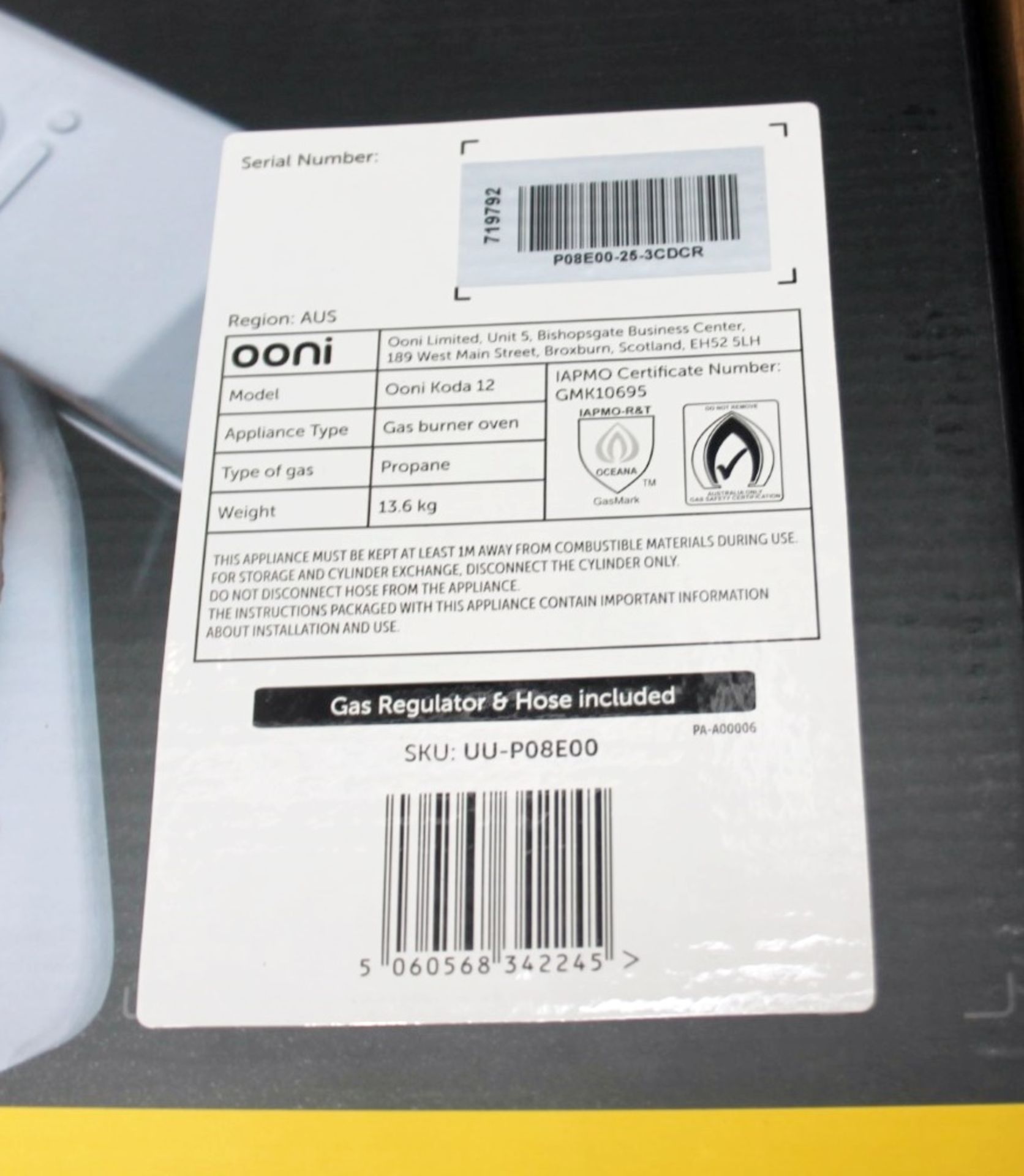 1 x OONI 'Koda' 12-inch Pizza Oven Gas Fueled Cooks Stone Baked Pizzas In 60 Seconds - Image 11 of 20