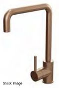 1 x CASSELLIE Single Lever Mono Kitchen Sink Mixer Tap With A Brushed Copper Finish