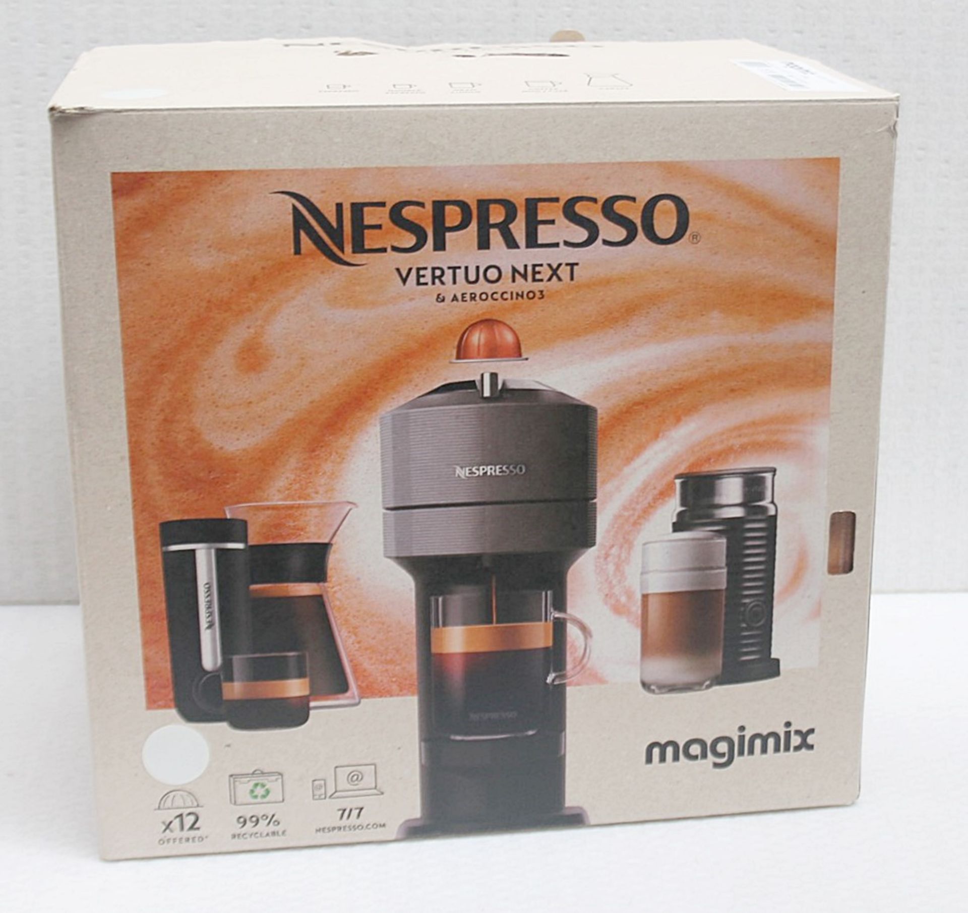 1 x NESPRESSO 'Vertou' Next Coffee Machine with Aeroccino3 Milk Frother - Original Price £200.00 - Image 4 of 21