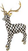 1 x MACKENZIE-CHILDS 'Courtly Check' Standing Reindeer - Over 1-Metre Tall - Original Price £799.00
