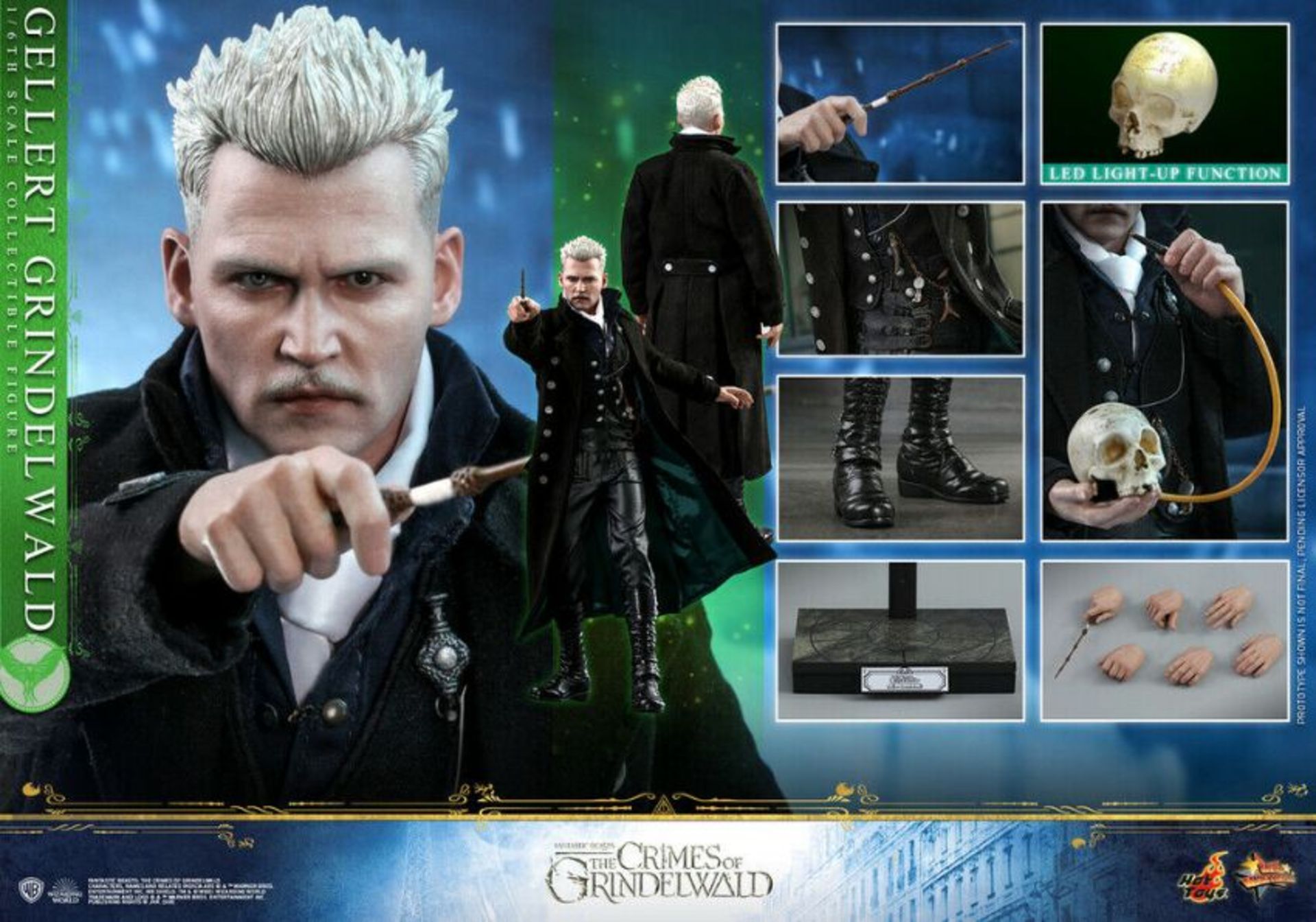 1 x Hot Toys Fantastic Beasts Gellert Grindelwald Special Edition 1/6 Scale Figurine - MMS513 - - Image 2 of 4