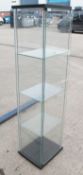 1 x Tall 4-Tier Display Case With Glass To All Sides - Recently Relocated From An Exclusive Property